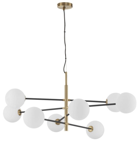 ! PROMO ! Lampa wisząca nowoczesna MODERN NEW YORK 8 mleczne kule złota le41768 Vitra 9143308