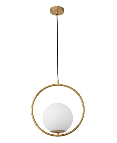 Modna lampa Ring Okrągła Mleczna kula OBITAR-L le41770