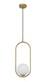 Modna lampa Elipsa Mleczna kula OBITAR-L  Luces Exclusivas RENGO LE41771
