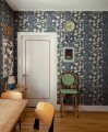 Tapeta kwiaty Sandberg S10163 Karins Bukett Indigo Huset i Solen