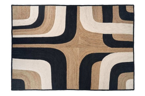 Pleciony dywan z juty Penny Lanne Black and White Elitis