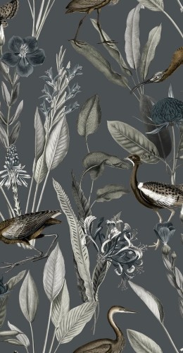 Tapeta ptaki i liście Graham & Brown 111718 Genesis