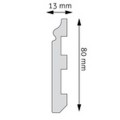 Listwa podłogowa malowana biała LPC-07M Creativa wys. 8cm