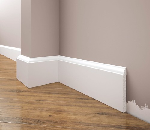 Listwa podłogowa malowana biała LPC-15M Creativa wys. 8,1cm