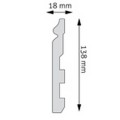 Listwa przypodłogowa malowana biała LPC-24M Creativa wys. 13,8cm
