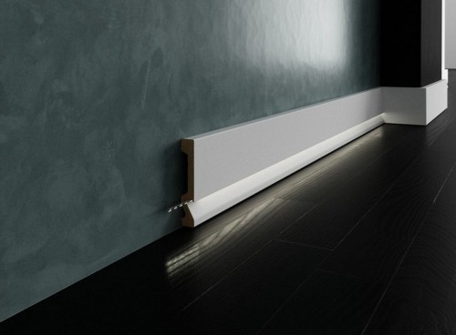 Listwa przypodłogowa malowana biała LED LPC-29M-LE Creativa wys. 10cm