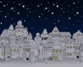 Fototapeta miasto pod gwiazdami Rebel Walls R18211 Star Town Night Wonder World