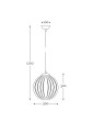 Lampa wisząca Arran Grey Black Famlight