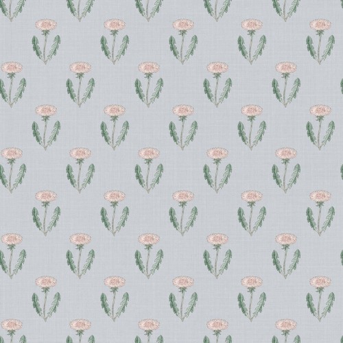 Tapeta kwiaty mlecze Sandberg S10138 Maskrosen Soft Blue Huset i Solen