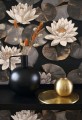 Tapeta kwiaty lilie wodne Casadeco GADN 87636981 Nymphea Gardens