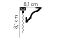Listwa karniszowa LED MD213 (MDB213) Mardom Decor wys. 8,1cm