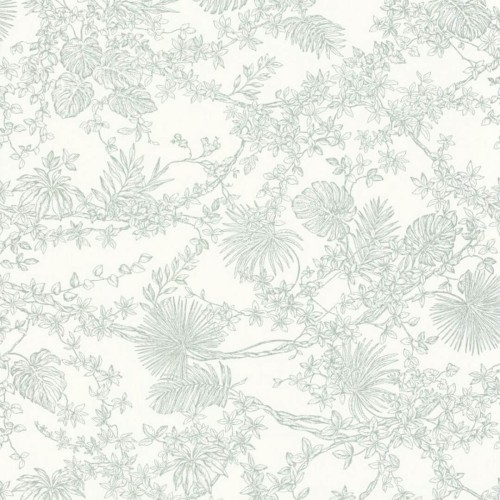 Tapeta tropikalne rośliny Casadeco LBTJ 87957109 Jardin Des Plantes Les Belles Toiles de Jouy