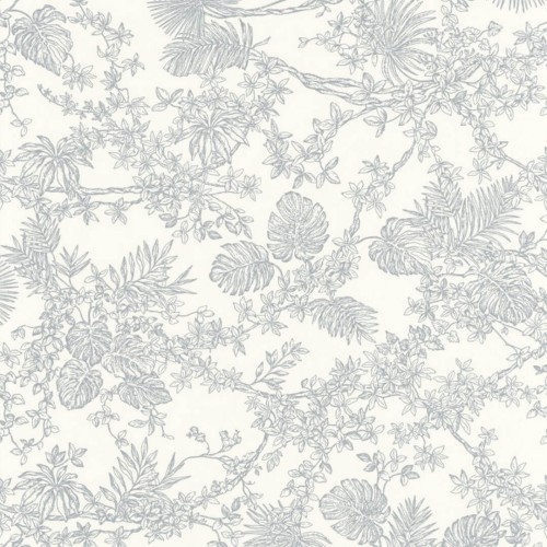 Tapeta tropikalne rośliny Casadeco LBTJ 87959107 Jardin Des Plantes Les Belles Toiles de Jouy