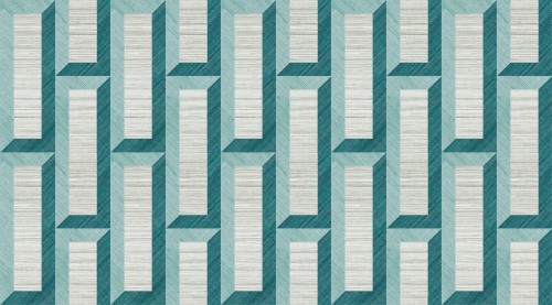 Tapeta naturalna prostokąty efekt 3D Arte 72721 Biseau Marqueterie