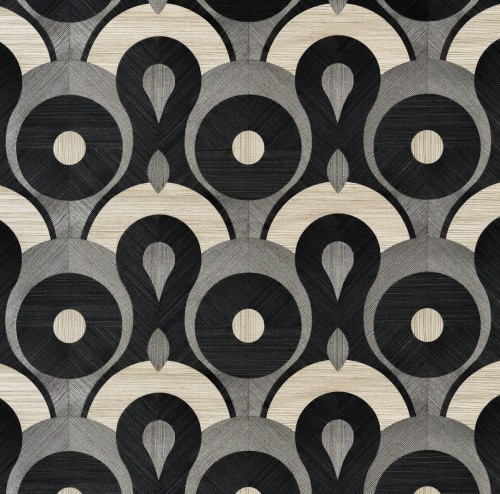 Tapeta geometryczna okręgi i łuki Arte Moooi MO4010 Queen Cobra Memento Moooi