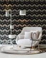 Tapeta geometryczna okręgi i łuki Arte Moooi MO4010 Queen Cobra Memento Moooi