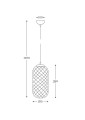 Lampa wisząca Famlight Chloe Złota Miedź Różowa