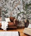 Mural botaniczny Wallcolors Gray Chinoiserie Life in Boho