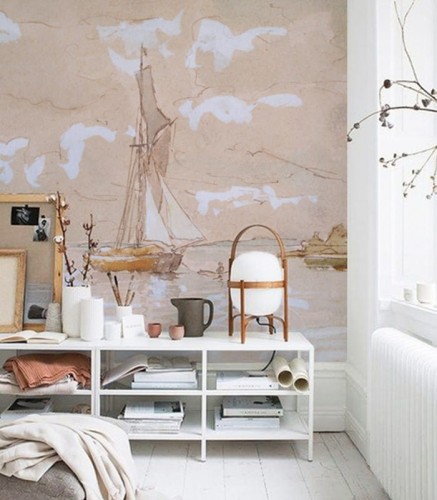 Mural w marynistycznym stylu Wallcolors Lake Life in Boho