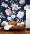 Mural kwiaty Wallcolors Floral Navy Life in Boho