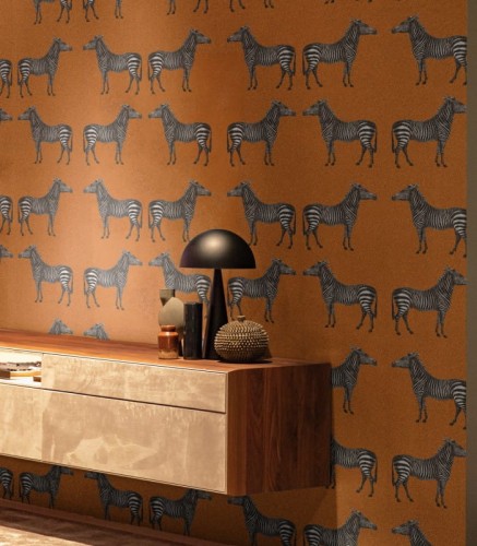 Mural zebry Wallcolors Zebra Life in Boho