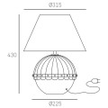 Elegancka lampa stołowa biała Pralines T01268WH Cosmo Light