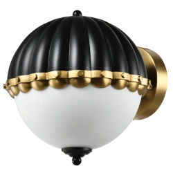 Elegancki kinkiet w stylu vintage czarny Pralines W01244BK Cosmo Light