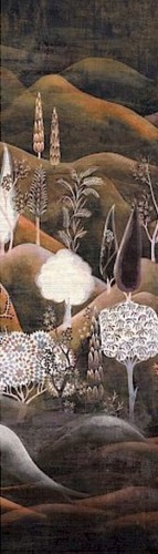 Mural krajobraz drzew i dolin Sizal Khroma DGSUM2033 Munnar Summer