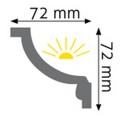 Listwa przysufitowa zdobiona LGZ-12 Creativa wys. 7,2cm