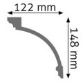 Listwa przysufitowa zdobiona LGZ-15 Creativa wys. 14,8cm