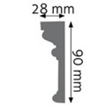 Listwa ścienna LNG-01 Creativa wys. 8cm