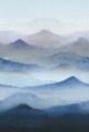 Mural góry J&V 6771 Metaliczny Mountain Blue 191 Kintsugi
