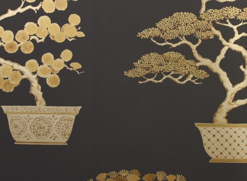 Tapeta drzewa w doniczkach Sanderson 217109 Penjing Water Garden