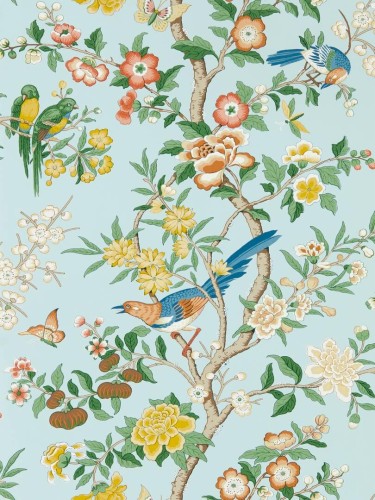 Tapeta botaniczna w stylu chinoiserie Sanderson 217112 Chinoiserie Hall Water Garden
