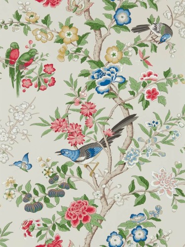 Tapeta botaniczna w stylu chinoiserie Sanderson 217113 Chinoiserie Hall Water Garden