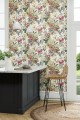 Tapeta kwiaty piwonie i motyle Sanderson 217121 Emperor Peony Water Garden