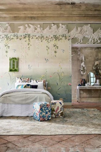 Mural wodny ogród Sanderson 217131 Water Garden