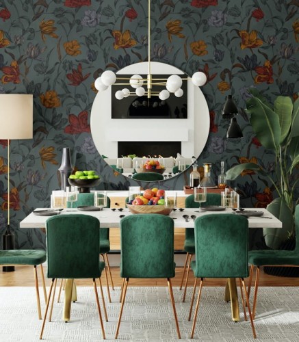 Mural kwiaty Wallcolors Orange flowers Medicine