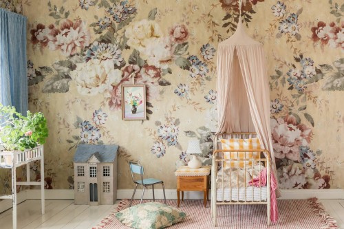 Mural kwiaty vintage Boras Tapeter Studio Blossom ll 9401W