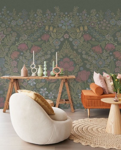 Mural roślinny ornament Eijffinger 316081 Posy