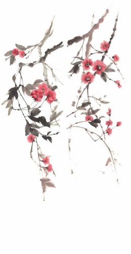 Mural kwiaty wiśni plisowany Marburg 63446 Crush Motion