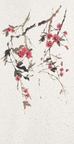 Mural kwiaty wiśni plisowany Marburg 63447 Crush Motion