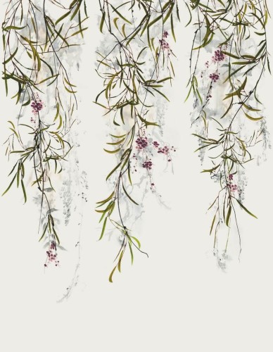 Mural roślinne pnącza plisowany Marburg 63453 Crush Motion