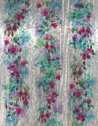 Mural plisowany kwiaty folia Marburg 63466 Crush Motion