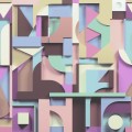 Fototapeta geometryczna efekt 3D Rebel Walls R19290 Caroline Pastel Mic Linder