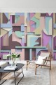 Fototapeta geometryczna efekt 3D Rebel Walls R19290 Caroline Pastel Mic Linder