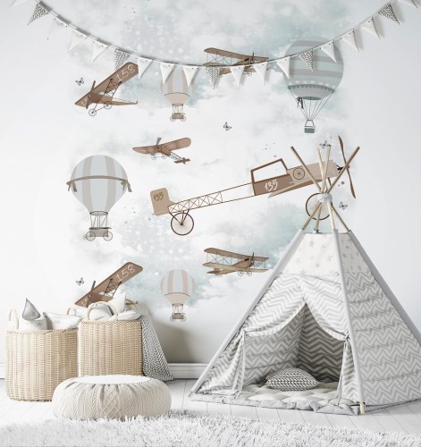 Mural latające maszyny Marburg 45859 Kids Walls Little Adventures