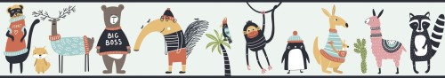 Border ze zwierzętami Marburg 45876 Kids Walls Little Adventures