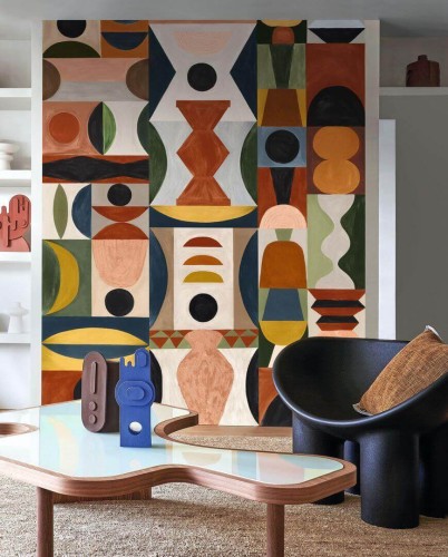 Mural retro geometryczny Casamance 75564078 Modelage Panoramas 2