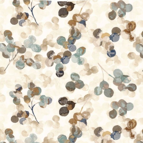 Tkanina z roślinnym wzorem Casamance 49830221 Lunaria Symbiose